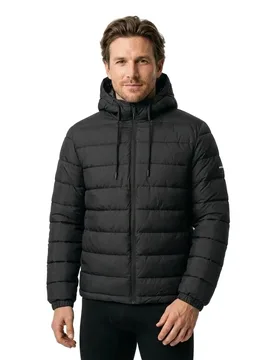 Giacca Imbottita Point Ricondizionato Black M - Jack & jones - FashionsVida
