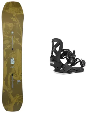 Snowboard All-Mountain Pack Ft Hometown Hero Smalls 2026 aus Holz Grün - Burton - FashionsVida