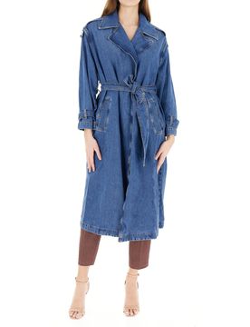 LIU JO Trench con cintura BLU 40