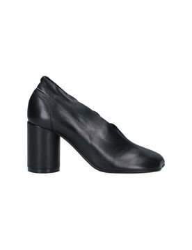 Women's Leather High-Heel Shoe with Contrast Rubber Sole