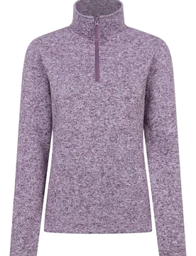 Women's Idris Half Zip Fleece Jacket High Neck Jumper in Burgundy Size: 8 - Burgundy - Size: 8 - Mountain Warehouse - FashionsVida