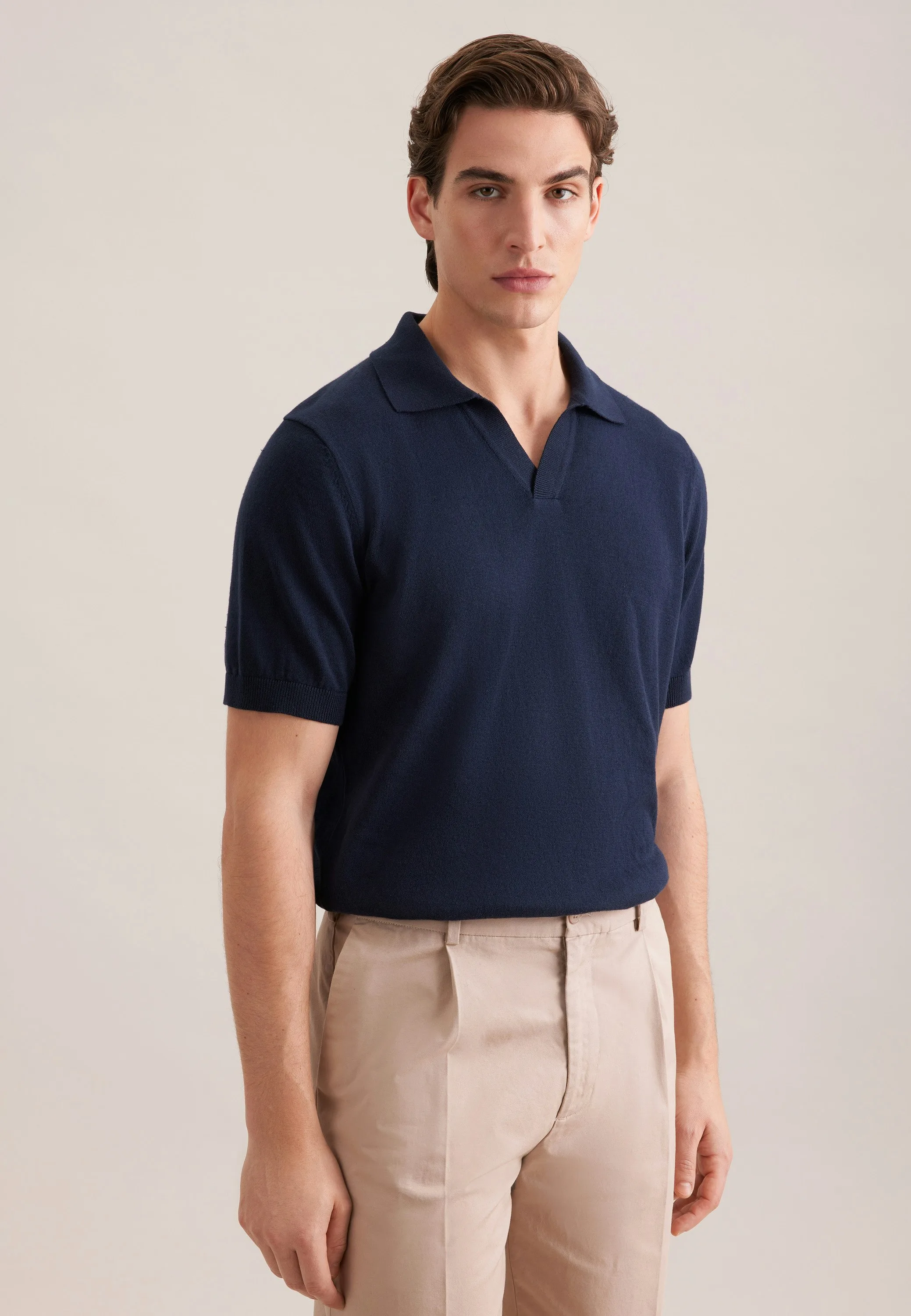 Regular Polo Uni Blau 3XL - Seidensticker - FashionsVida