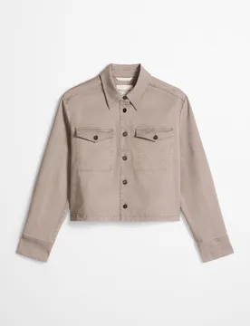 Chaqueta de mujer oversize de sarga de algodón cepillado - MARC O'POLO - FashionsVida