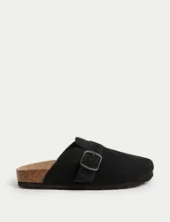 Kids' Suede Footbed Clogs (3 Large - 6 Large) Black Female