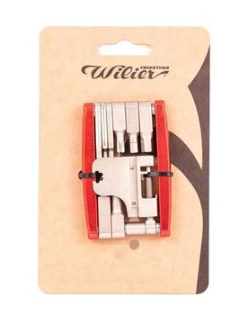 Multiattrezzo tascabile multifunzione set 16 chiavi red