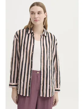 Camisa de mujer 100% algodón de rayas - Nice Things - FashionsVida