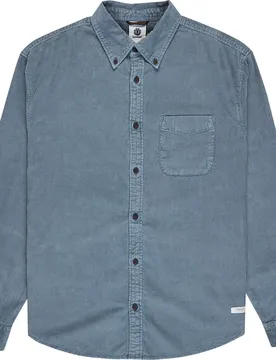 Chemise à Manches Longues Button Down Corduroy Regular Fit Blue Mirage M