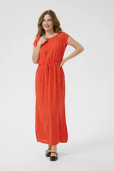 Short Sleeve Midi KAcheer Dress - Scarlet - Size: 10