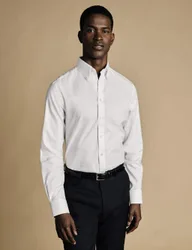Slim Fit Non Iron Pure Cotton Shirt White male