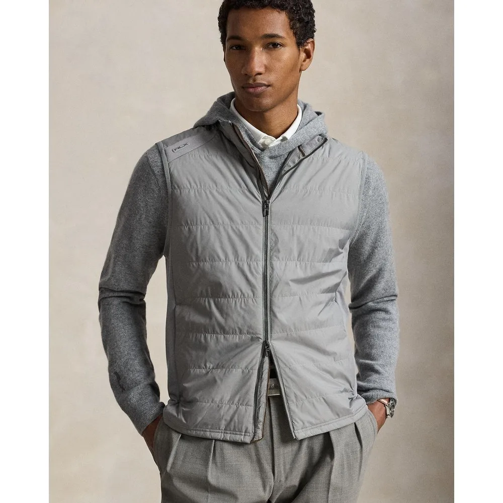 Chaleco de hombre bimaterial con cremallera - Ralph Lauren - FashionsVida