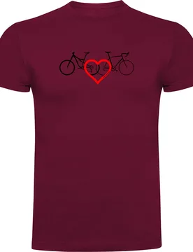 Maglietta A Maniche Corte Love Dark Red - Kruskis - FashionsVida