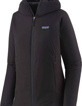 Atmungsaktive Daunenjacke W's Nano-Air Light Hybrid Hoody Black für Damen Größe L schwarz