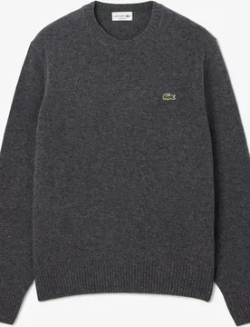 Jersey de hombre con cuello redondo de lana cardada - Lacoste - FashionsVida