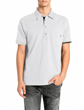 Polo A Maniche Corte M13l6.000.00kznw Natural White S - Replay - FashionsVida