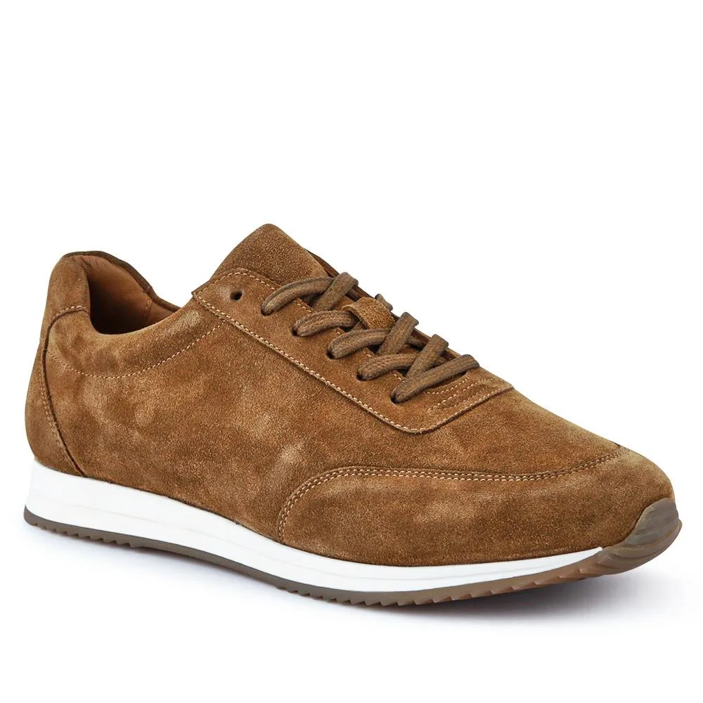 Mens Southend2 Leather Trainers - Tan - Size Uk 7 - Jones Bootmaker - FashionsVida