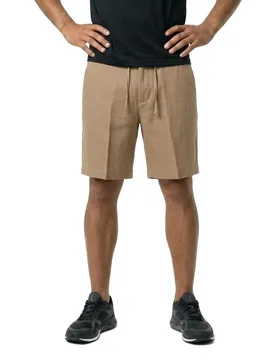 Pantaloni Corti Leroy Linen Regular Fit Caribou L - Selected - FashionsVida