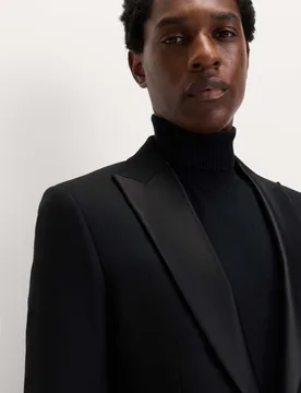 Slim Fit Stretch Tuxedo Jacket Black male - M&S - FashionsVida