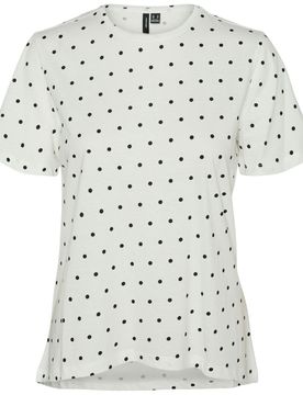 T-shirt bianca a pois art. Kaia 10322565