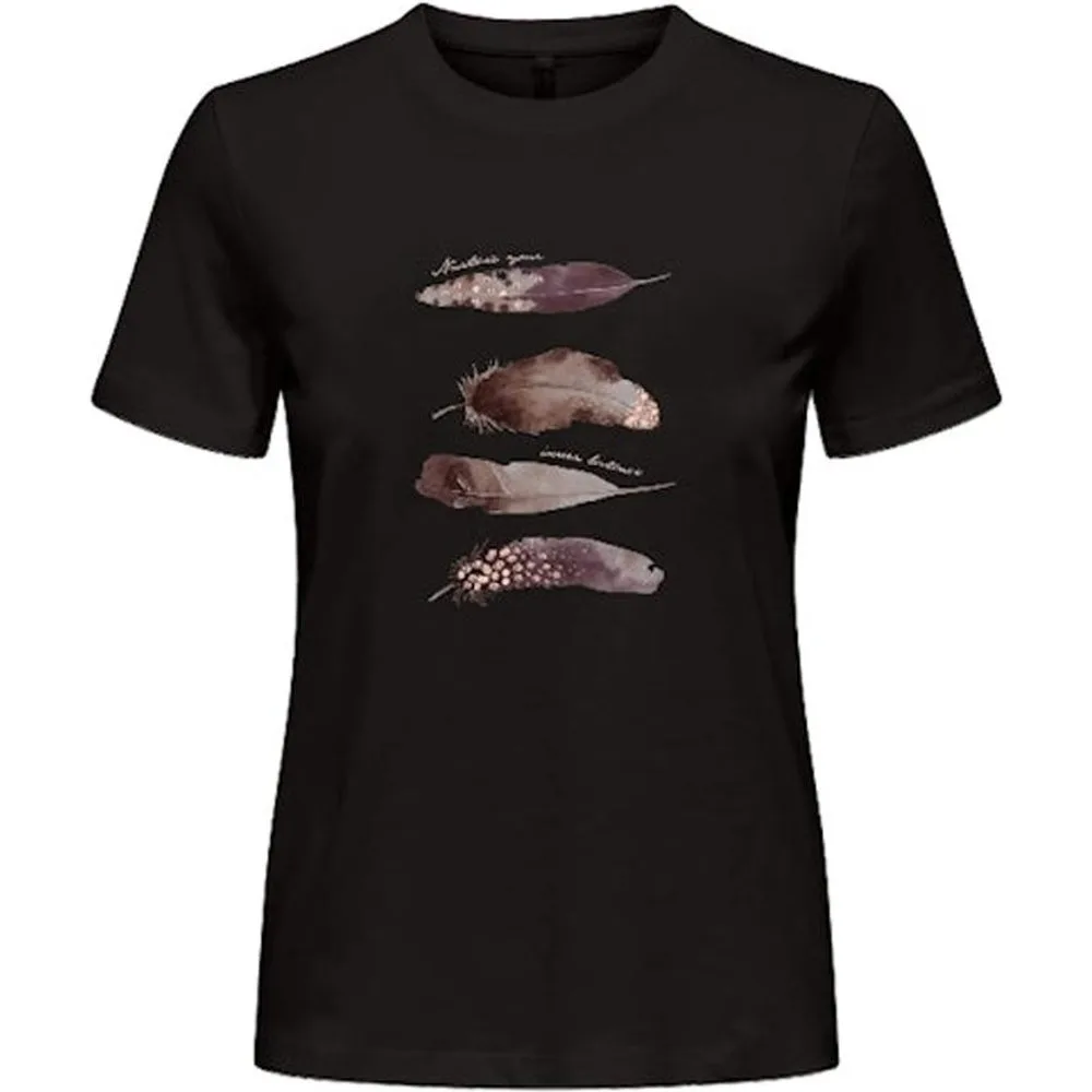 Camiseta de mujer de manga corta con cuello redondo - Only - FashionsVida
