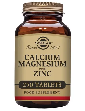 Calcium/magnésium/zinc 250 Unités - Solgar - FashionsVida