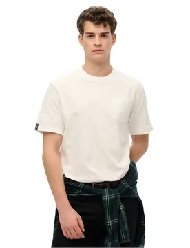 T-shirt à Manches Courtes Merchant Pocket Off White L - Superdry - FashionsVida