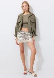 Utility-Ballonjacke Khaki XS