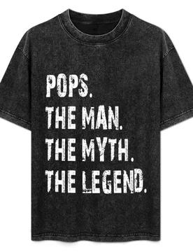 Pops The Man The Myth The Legend Shirt T-Shirt Work Duty Casual T-Shirt - Aliexpress - FashionsVida