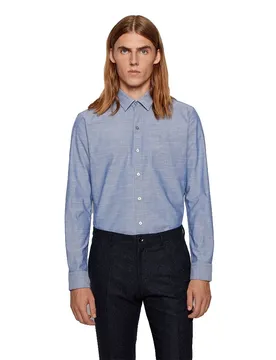 Camicia A Maniche Lunghe 503896 Blue 2XL