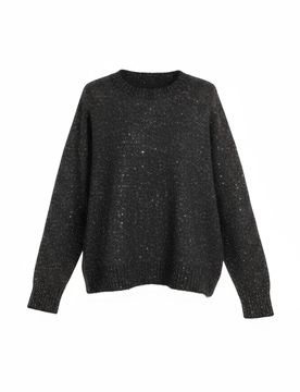 Maglie donna d.exterior - paillettes soft barchetta corta - marrone