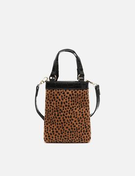 Samira bolso de mano pequeño animal print con asa bandolera extraíble ED