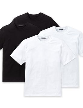 SCHIESSER Camiseta negro / blanco