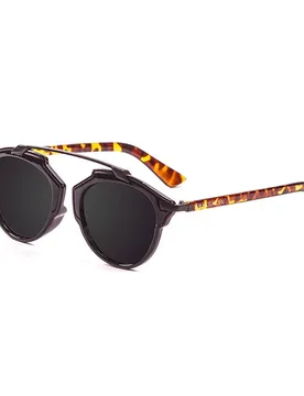 Lunettes De Soleil Polarisées Santorini Shiny Black / Demy Brown Smoke/CAT3 unisex - Paloalto - FashionsVida