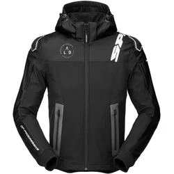 Giubbotto Moto HOODIE WARRIOR Nero Bianco taglia M