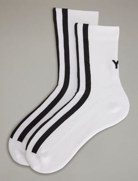 Y-3 Stripes Socks 40-42 White
