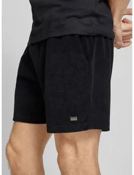 Mens Black Lio Terry Short - Male - Black - XX-Large - BOSS - FashionsVida