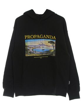 Felpa Leggera Cappuccio Uomo Parthenope Hoodie Black