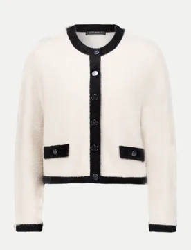Grobstrickjacke mit Knopfleiste Weiß 42 - Betty barclay - FashionsVida