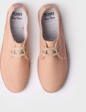 Alpargatas de hombre de tejido con efecto desgastado y cordones - Toni Pons - FashionsVida