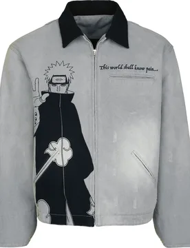 Anime Übergangsjacke - Shippuden - Pain - S bis 3XL - für Männer - Größe XXL - multicolor - Lizenzierter Fanartikel - Männer - male - Naruto - FashionsVida