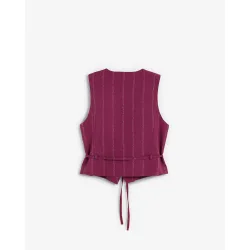 Chaleco de mujer slim fit con cierre cruzado