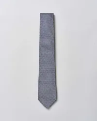 Cravatta Pellizzari blu micro fantasia in pura seta