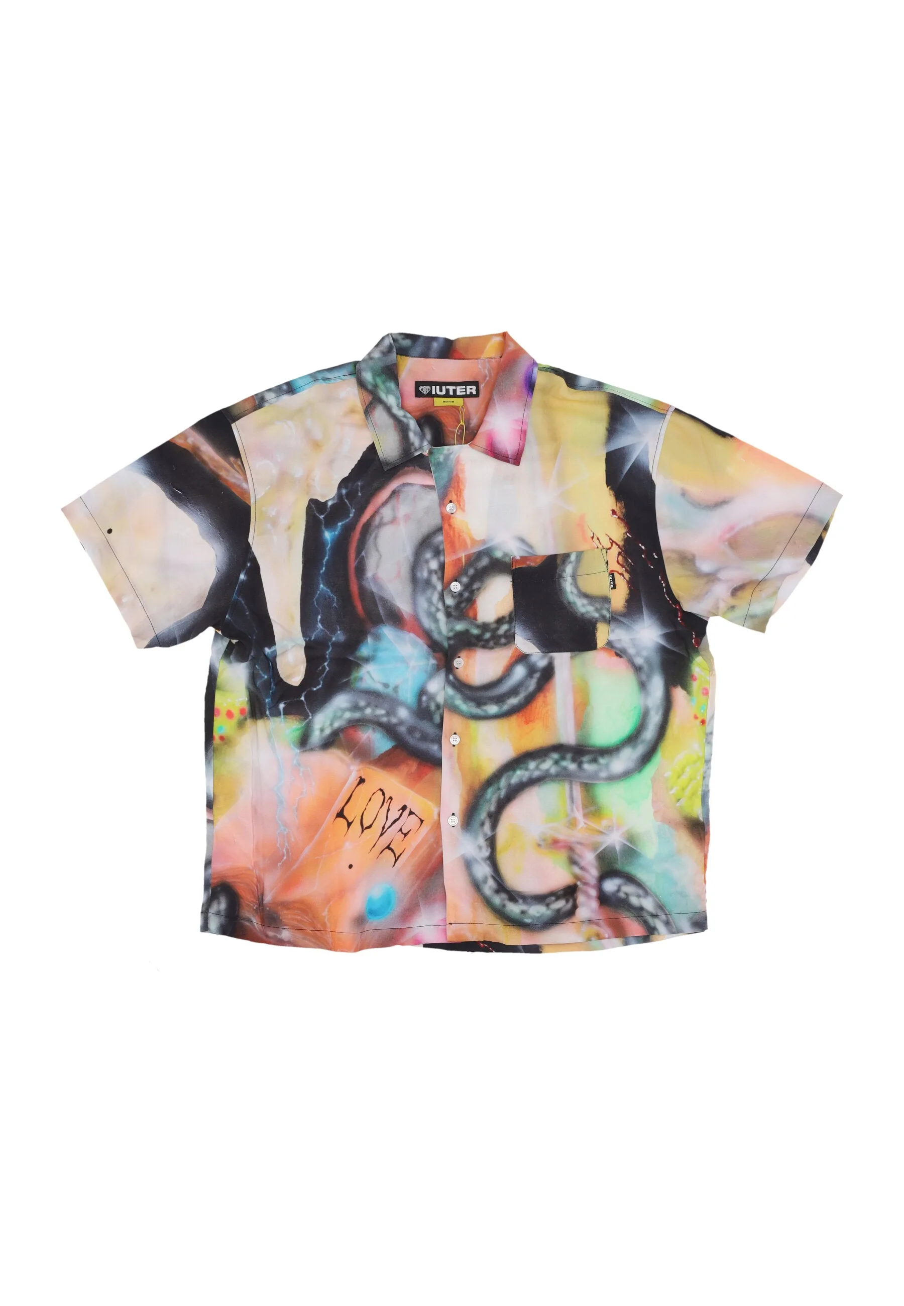 Camicia Manica Corta Uomo Slime S/s Shirt Multicolor - IUTER - FashionsVida