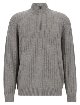 XL PULLOVER HALF ZIP L GREY male