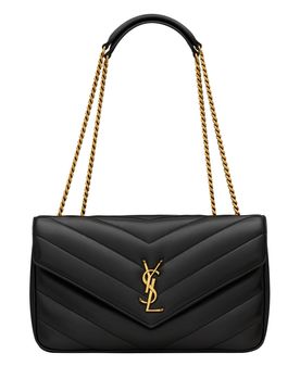 Leather Mini Shoulder Bag with Sliding Chain Strap, 17cm x 29cm x 8cm