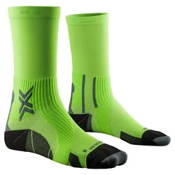 Run Perform Crew Socks Fluo Green / Opal Black UK 6-8 Men,Women