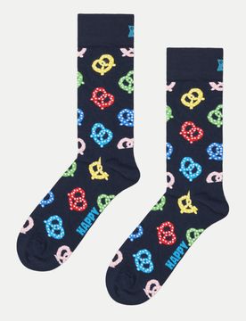 Socken Pretzel Blau 36-40