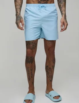 Mens Tall Short Length Swim - Light Blue - Size X-Large - boohooMAN - FashionsVida
