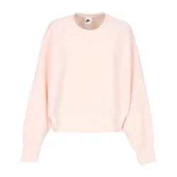 Felpa Girocollo Donna W Sportswear Plush Mod Crop Crewneck Guava Ice/guava Ice