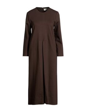 Vestido midi Mujer Marrón chocolate 38 Mujer