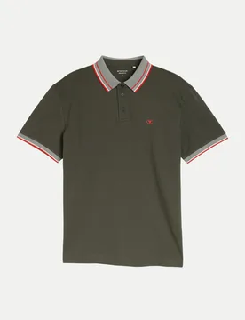 Poloshirt mit Regular-Fit Grün M - Tom Tailor Casual - FashionsVida